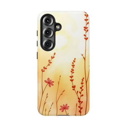 Boho Chic Watercolour Wildflower Dusk Pattern Phone Case - Multicolor Phone Case - Samsung Galaxy S25 / Glossy