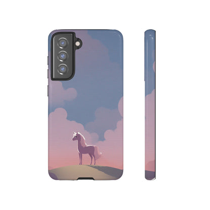 Samsung Galaxy S21 FE / Glossy Phone Case - Pony & Cloud Design Phone Case