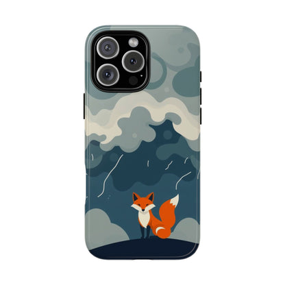 iPhone 16 Pro Max / Glossy Phone Case - Stormy Fox Design Phone Case