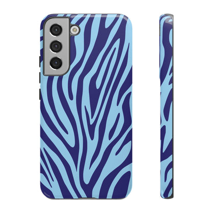 Boutique Sky Blue Tiger Print Phone Case