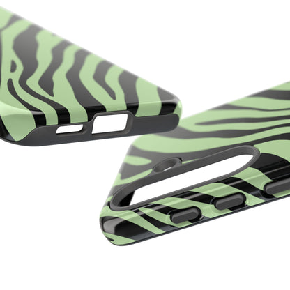 Modern Mint Zebra Print Phone Case