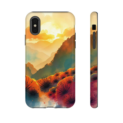 iPhone X / Glossy Phone Case - Ideallic Watercolour Sunset Design Phone Case