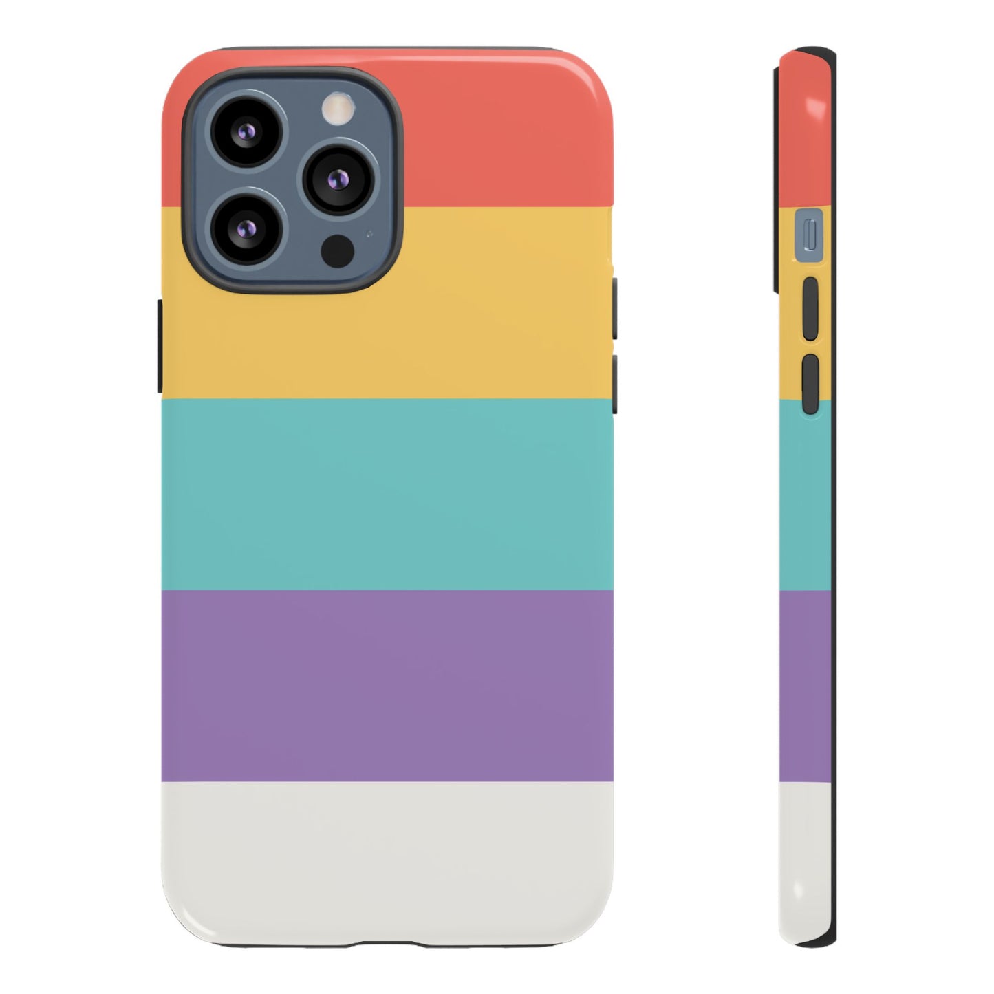 Pastel Rainbow Stripe Pattern Phone Case - Phone Case - iPhone 13 Pro Max / Glossy