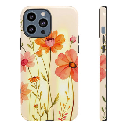 iPhone 13 Pro Max / Glossy Phone Case - Watercolour Bunch of Wildflowers Design Phone Case