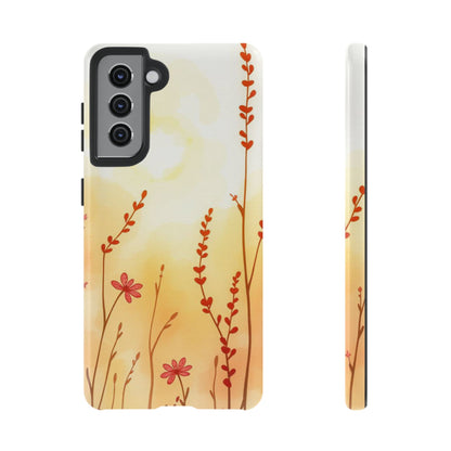 Boho Chic Watercolour Wildflower Dusk Pattern Phone Case - Multicolor Phone Case - Samsung Galaxy S21 / Glossy
