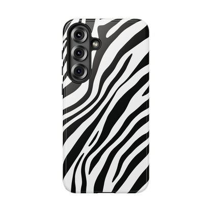 Modern Monochrome Zebra Print Phone Case