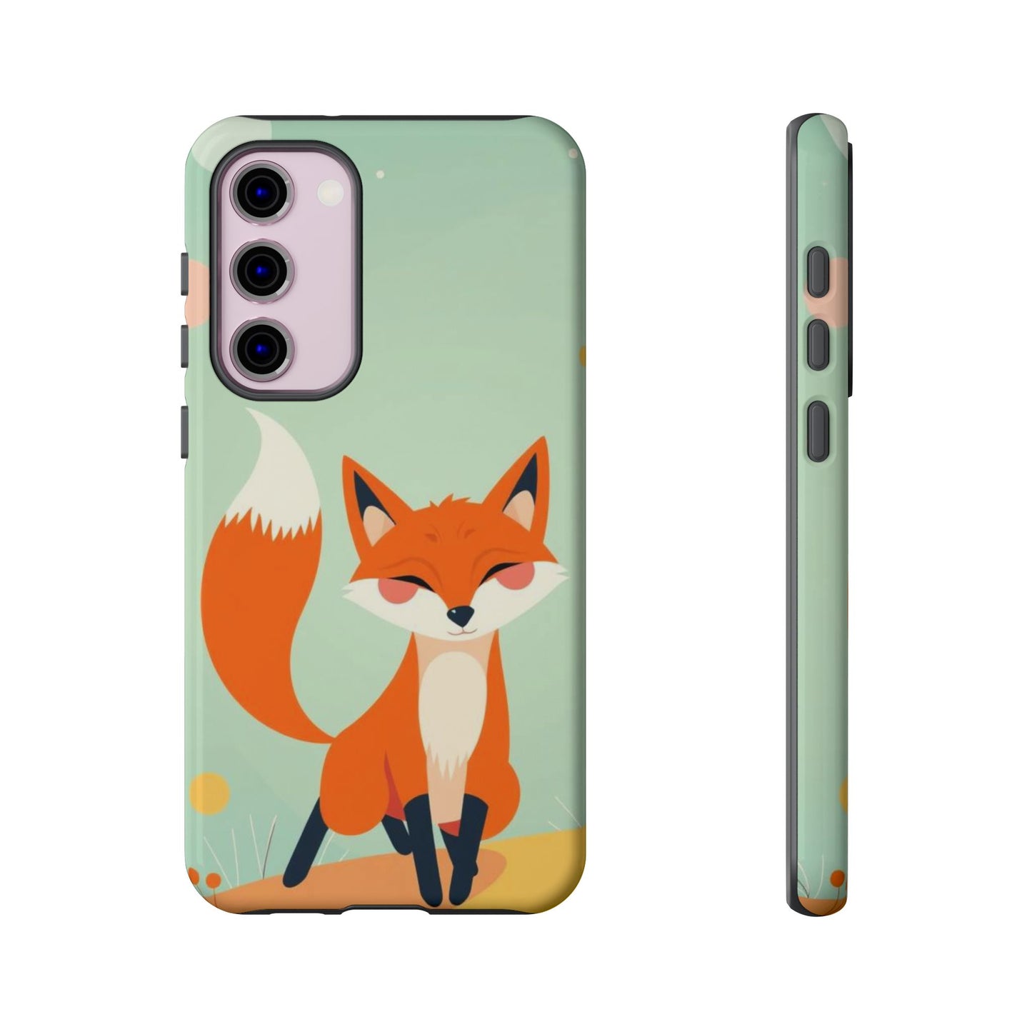 Samsung Galaxy S23 Plus / Glossy Phone Case - Happy Fox Design Phone Case