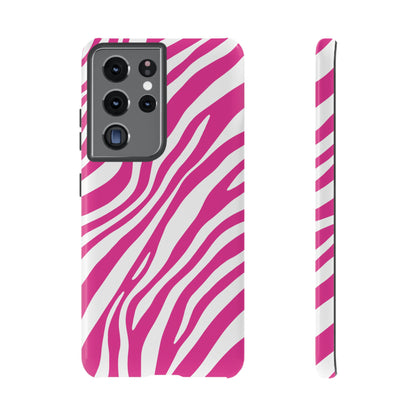 Modern Hot Pink Zebra Print Phone Case