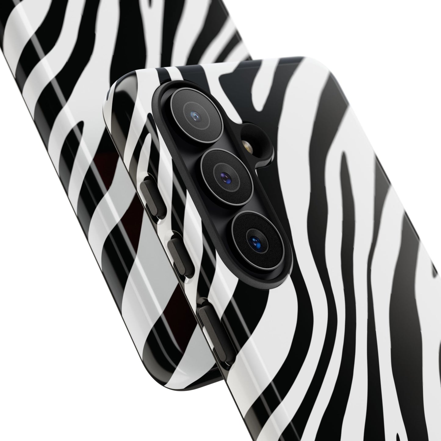 Modern Monochrome Zebra Print Phone Case