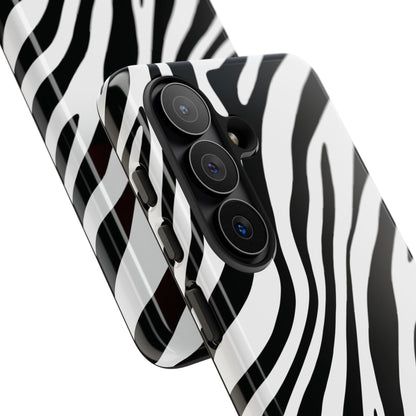 Modern Monochrome Zebra Print Phone Case