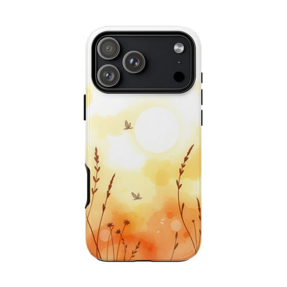 iPhone 17 Pro Max / Glossy Phone Case - Boho Chic Watercolour Wildflower Pattern Phone Case