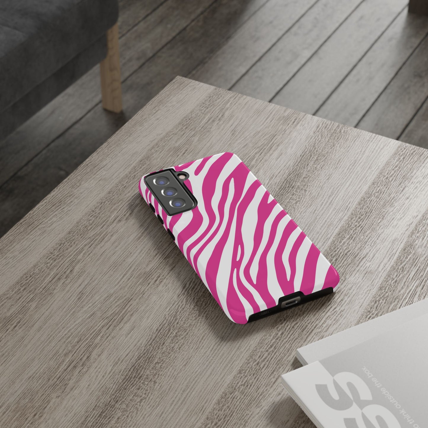 Modern Hot Pink Zebra Print Phone Case