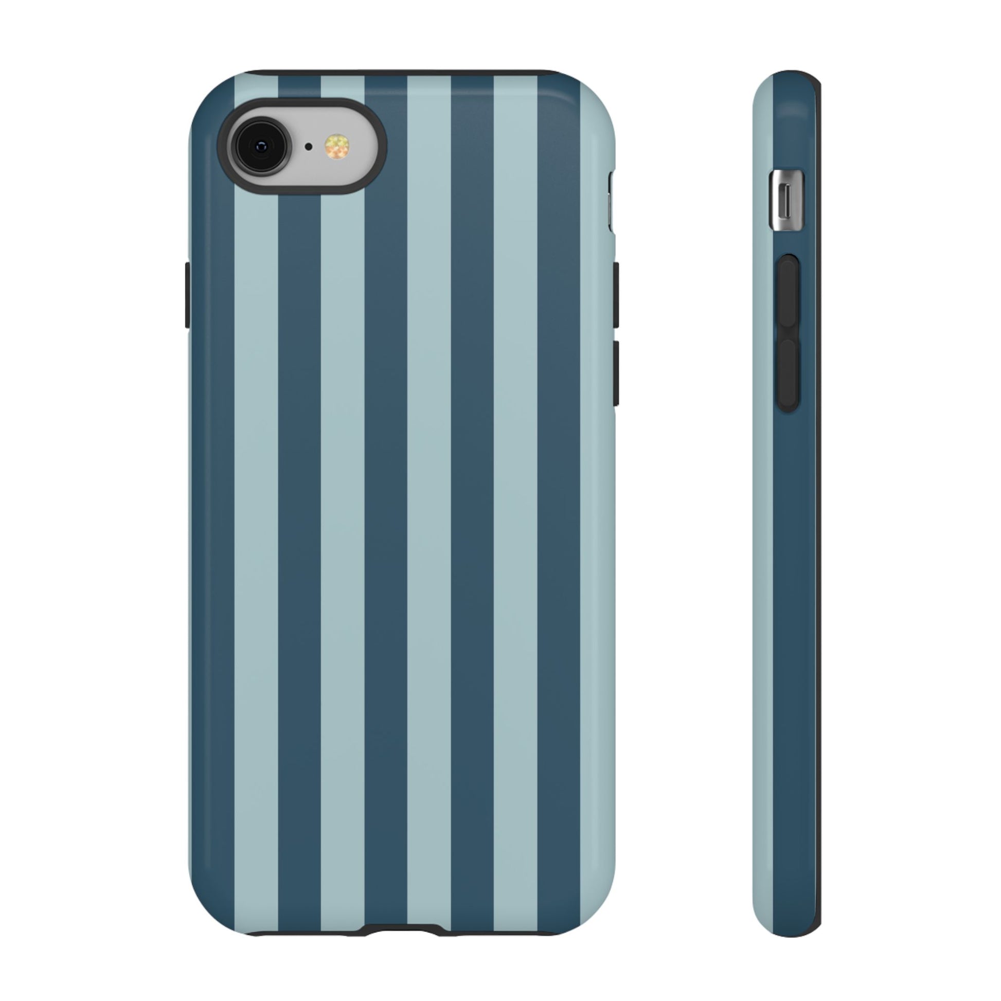 Blue Stripe Pattern Phone Case - Blue Phone Case - iPhone 8 / Glossy