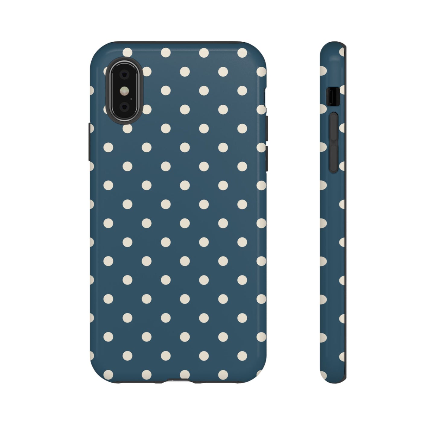 Blue & White Dot Pattern Phone Case