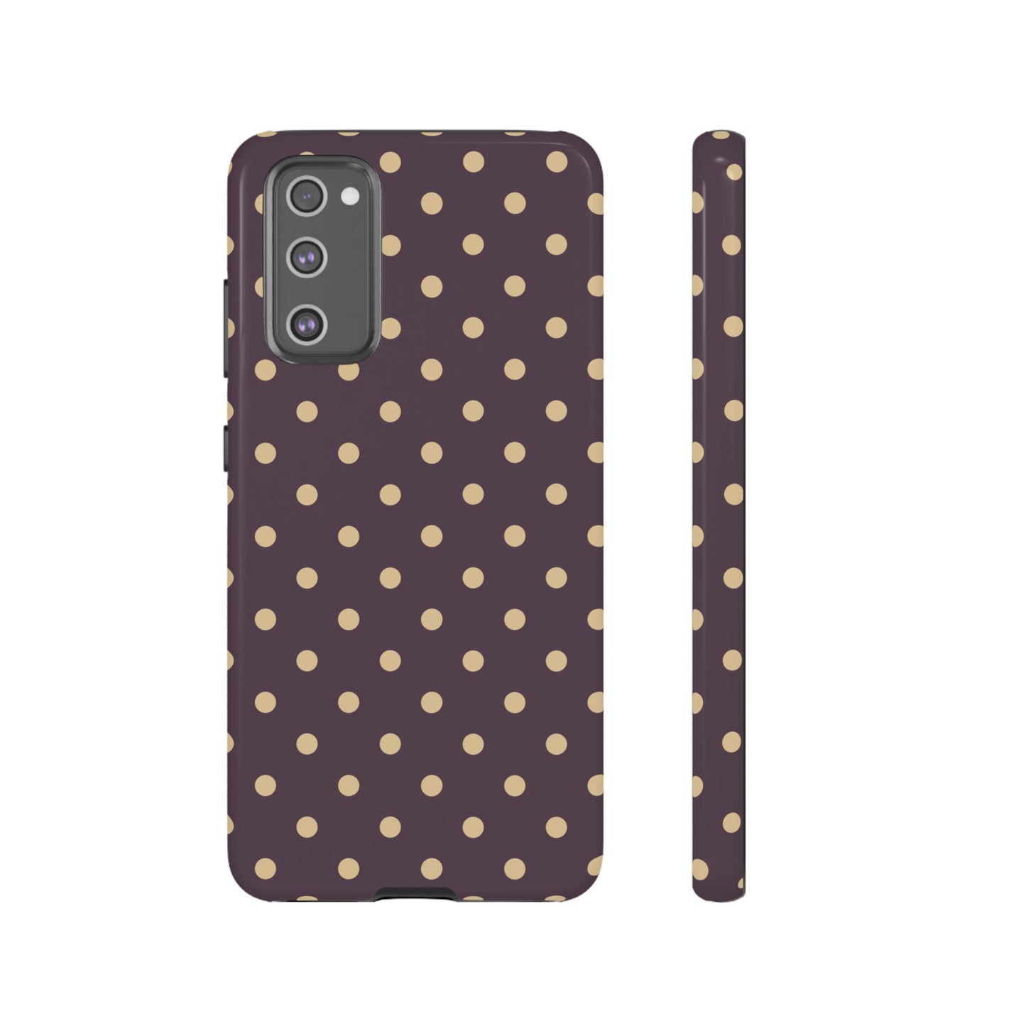 Purple with Yellow Dot Pattern Phone Case