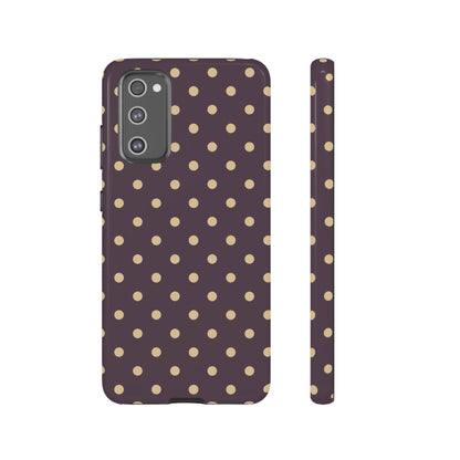 Purple with Yellow Dot Pattern Phone Case