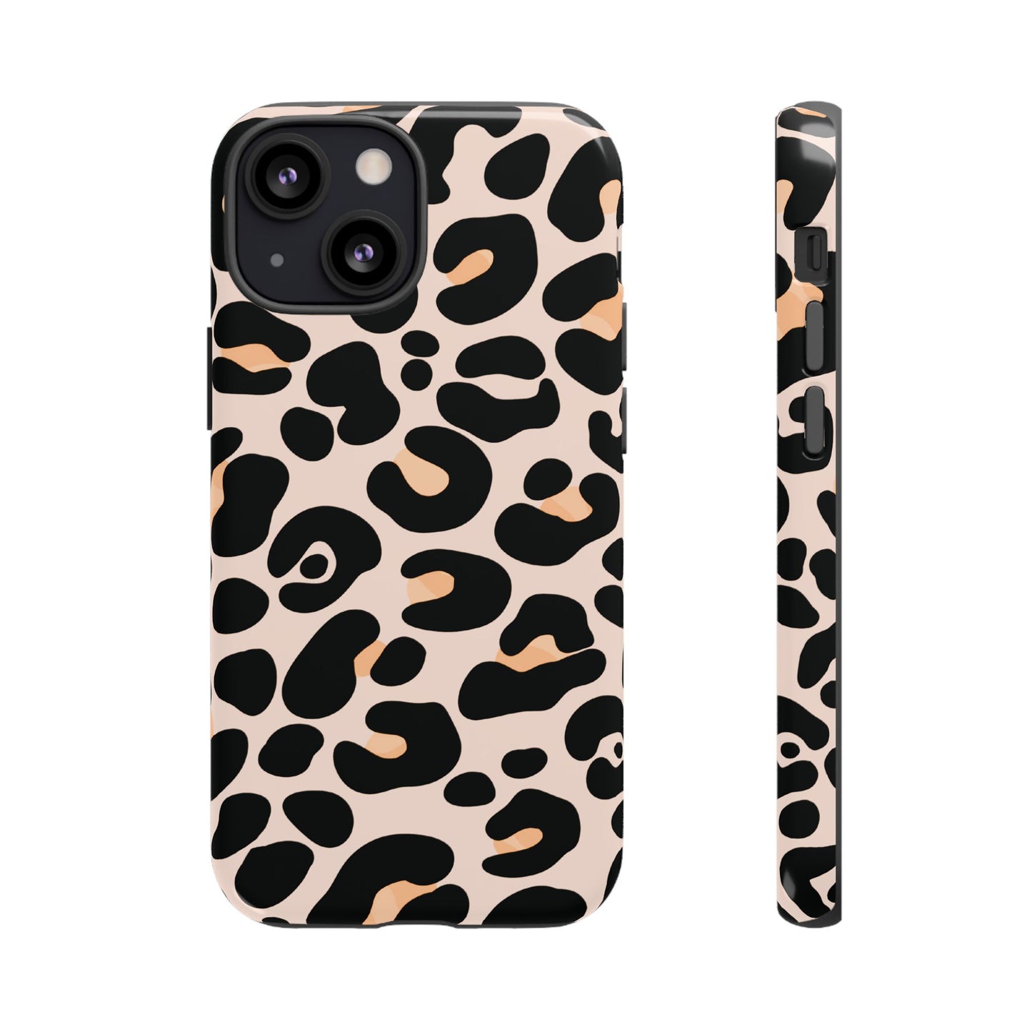 Elegant Peach Leopard Print Phone Case
