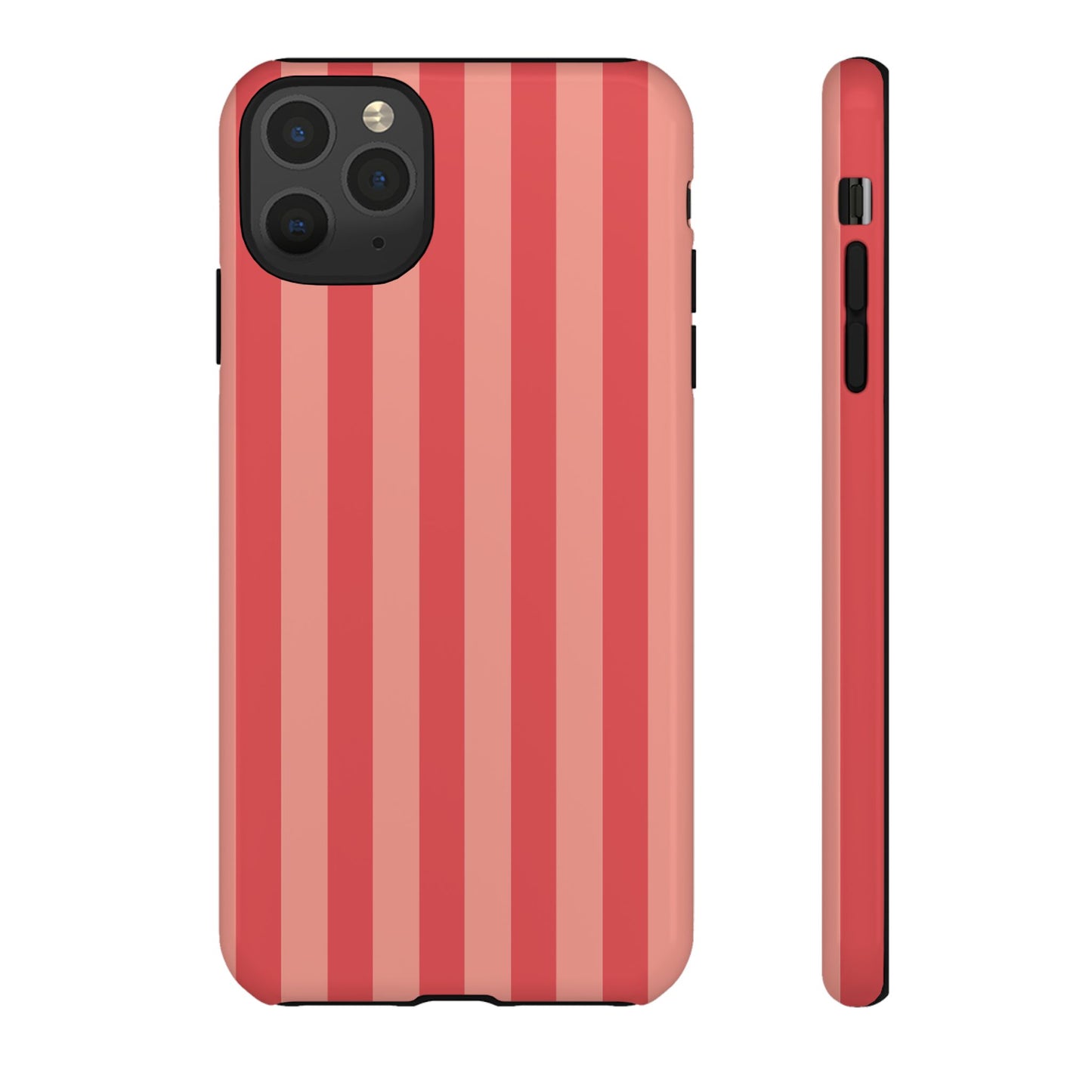 iPhone 11 Pro Max / Glossy Phone Case - ’Light Pink Stripe Pattern’ Phone Case