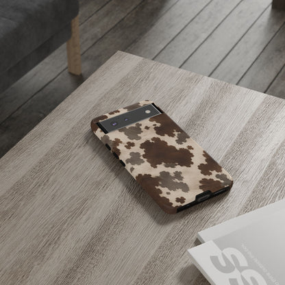 Stylish Mocha Cow Print Phone Case