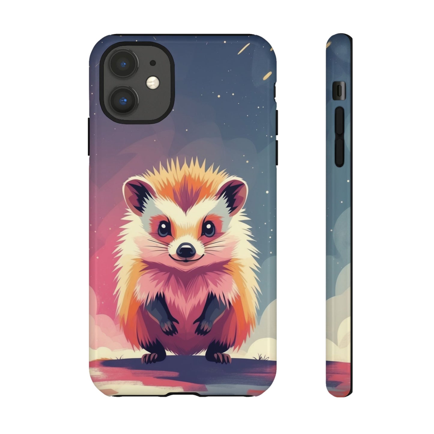 iPhone 11 / Glossy Phone Case - Stylised Hedgehog Design Phone Case