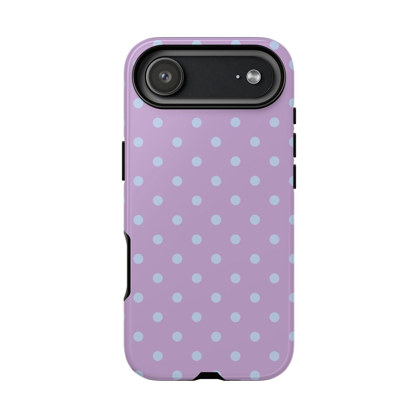 Trendy Lilac & Ice Blue Dot Pattern Phone Case