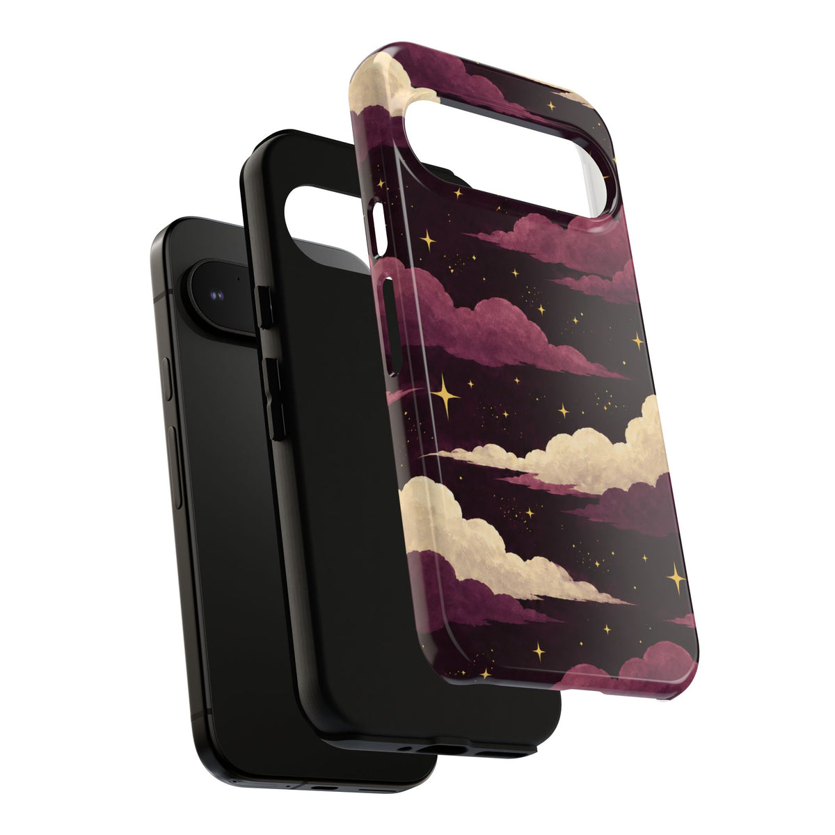 Illustrated Plum Clouds & Stars Phone Case