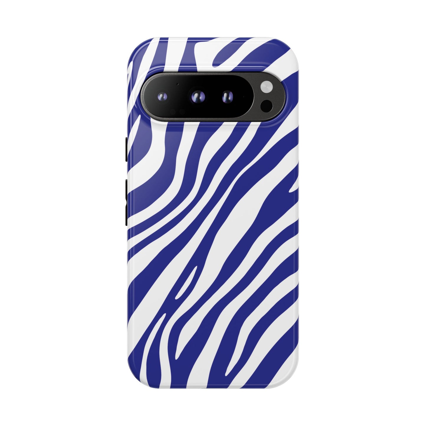 Modern Electric Blue Zebra Print Phone Case