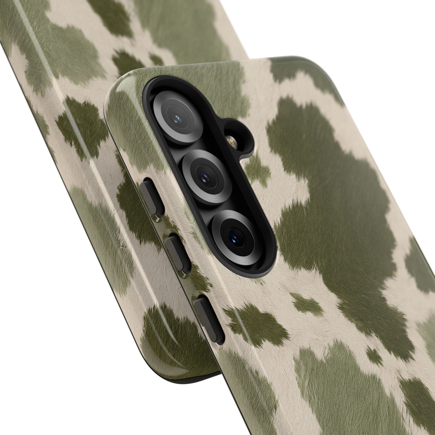 Stylish Olive Green Cow Print Phone Case