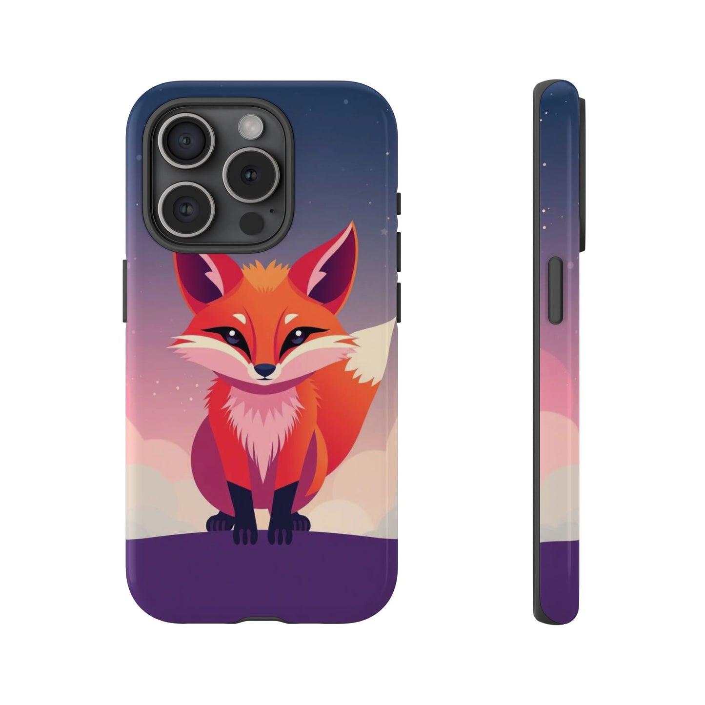 iPhone 15 Pro / Glossy Phone Case - Pop Art Fox Design Phone Case