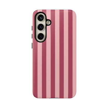 Samsung Galaxy S24 Plus / Glossy Phone Case - ’Pink Stripe Pattern’ Phone Case