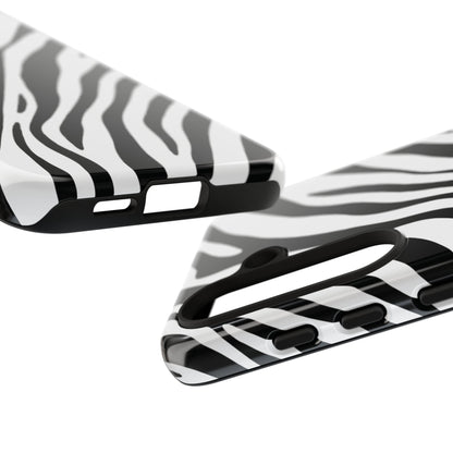 Modern Monochrome Zebra Print Phone Case
