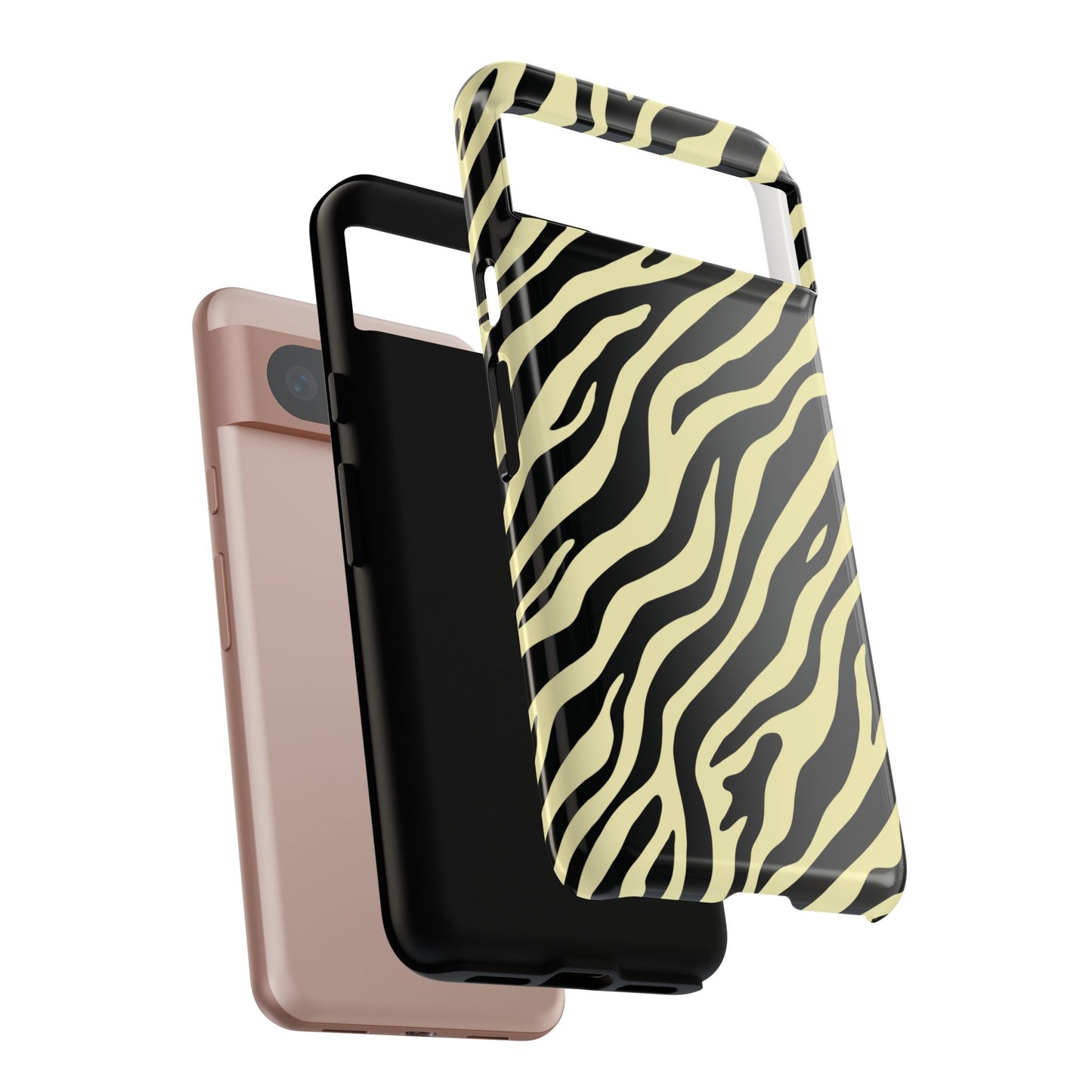 Stylish Neutral Zebra Print Phone Case