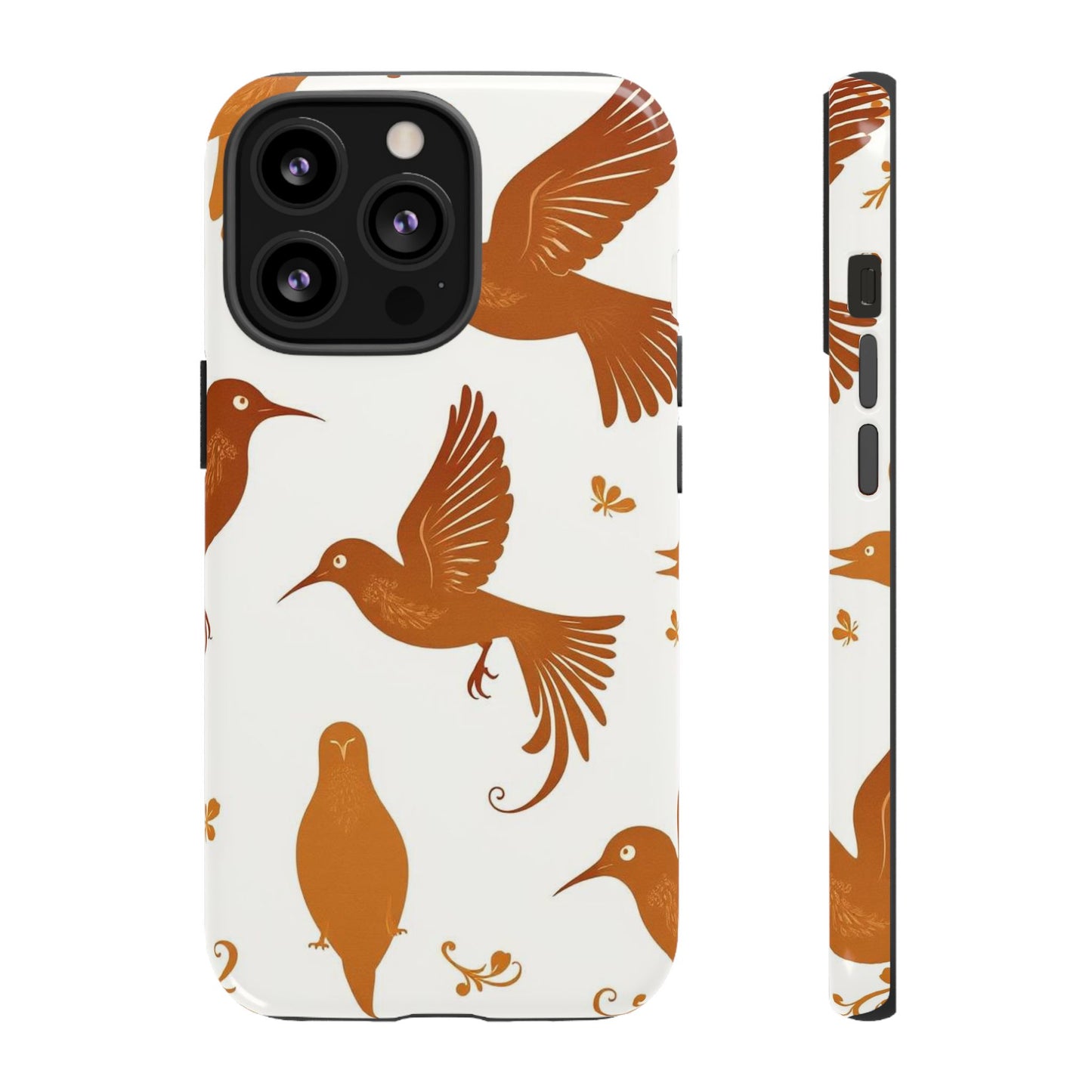iPhone 13 Pro / Glossy Phone Case - Abstract Bird Pattern Phone Case