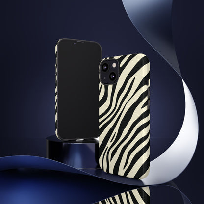 Modern Neutral Zebra Print Phone Case