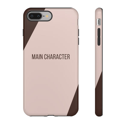 iPhone 8 Plus / Glossy Phone Case - Sassy Statement Case ’Main Character’ in Pink & Brown