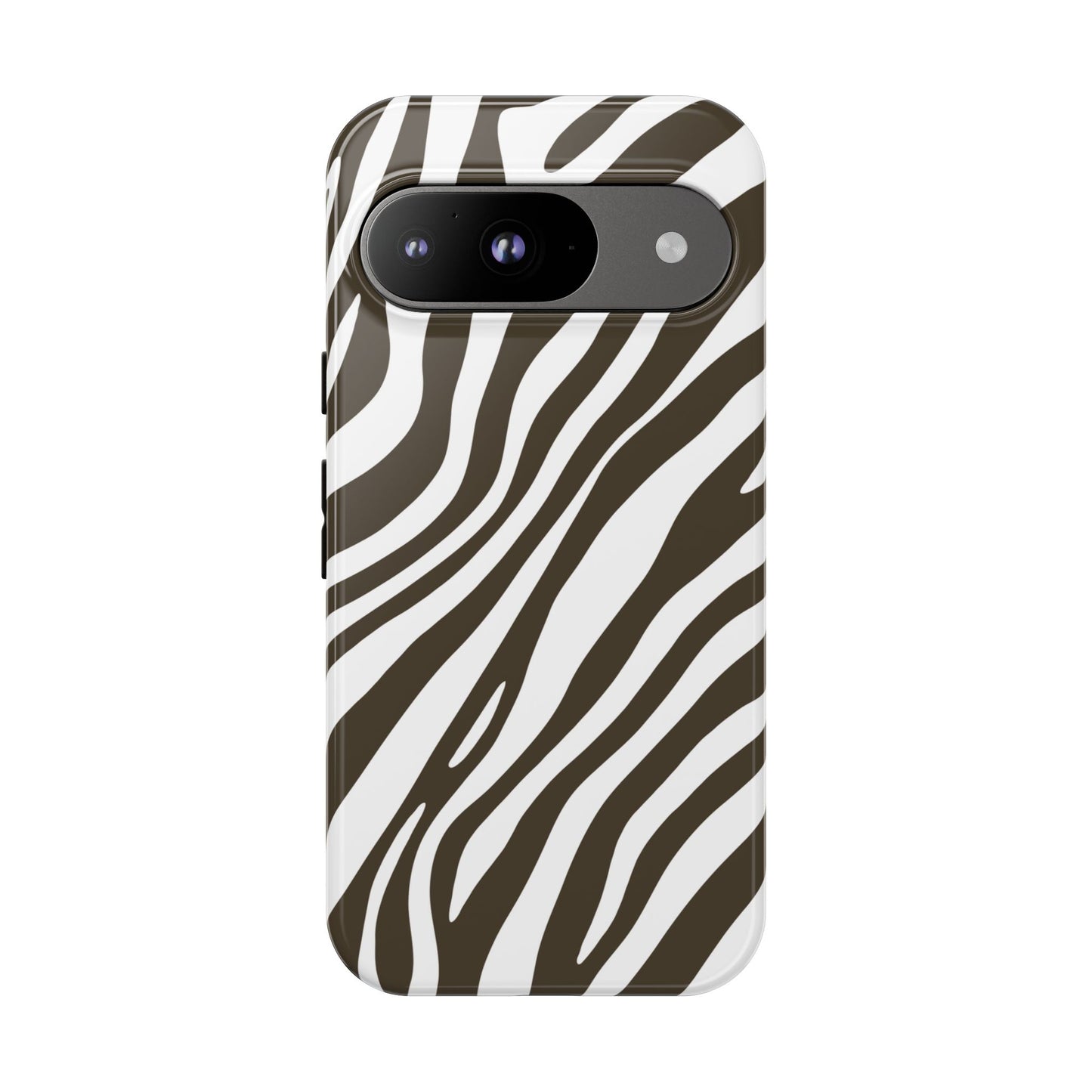 Modern Mocha Zebra Print Phone Case