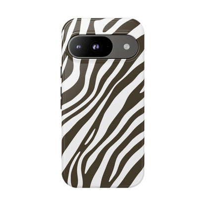 Modern Mocha Zebra Print Phone Case