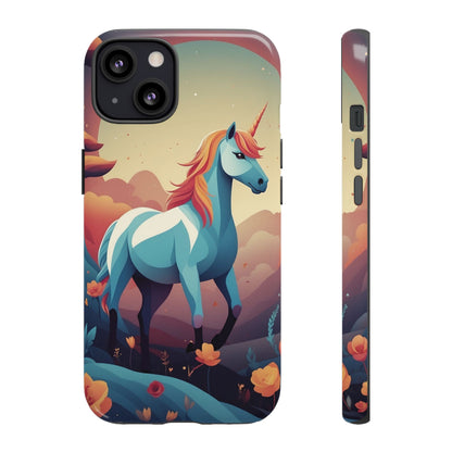 iPhone 13 / Glossy Phone Case - Stylised Unicorn Design Phone Case