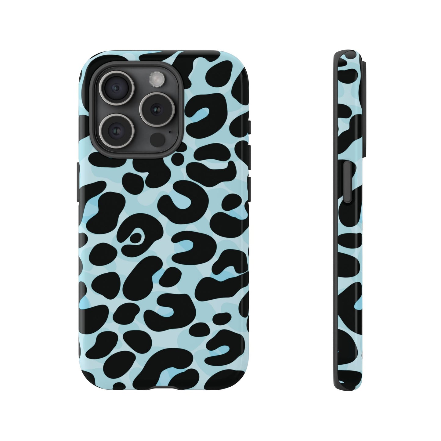 Cool Aqua Leopard Print Phone Case