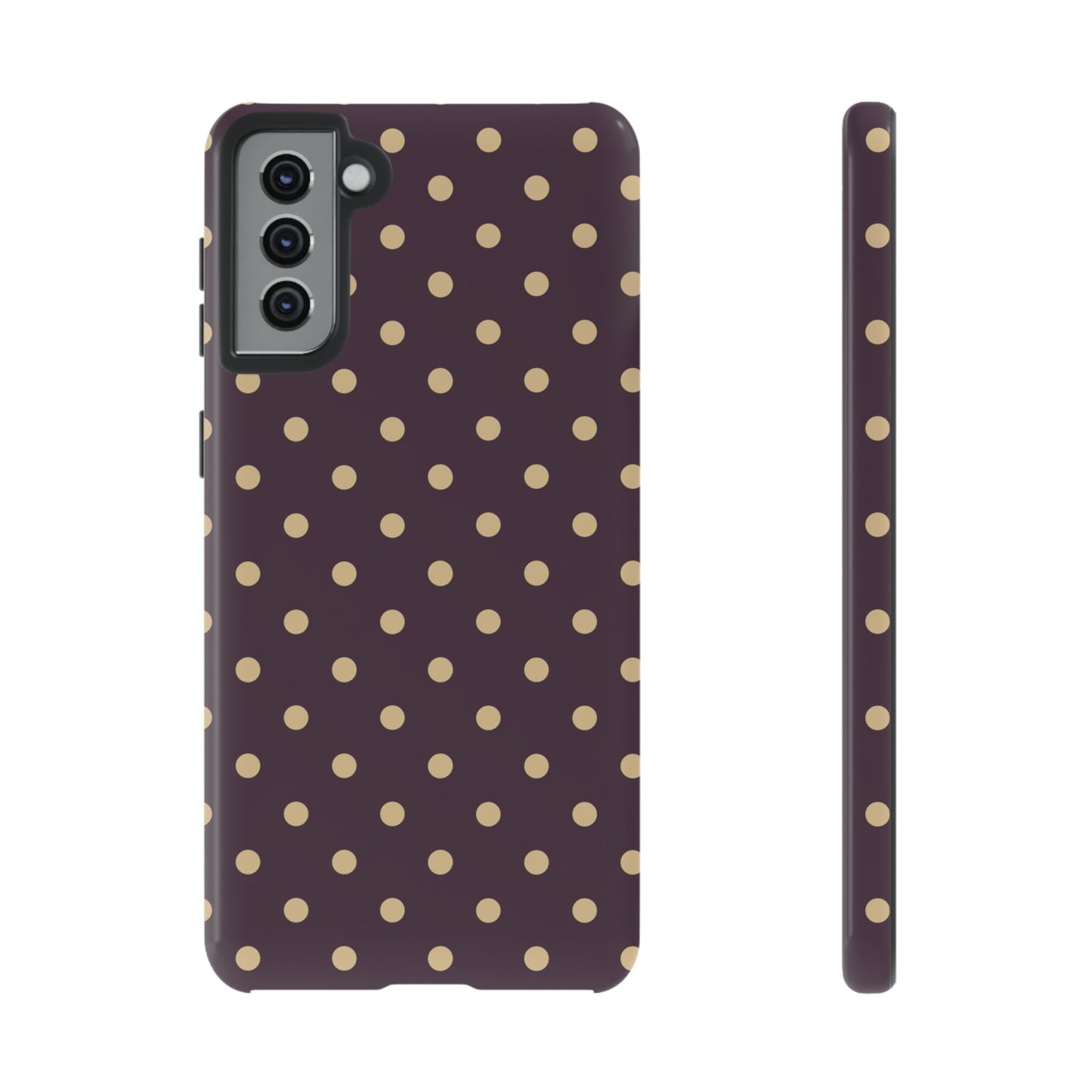 Purple with Yellow Dot Pattern Phone Case