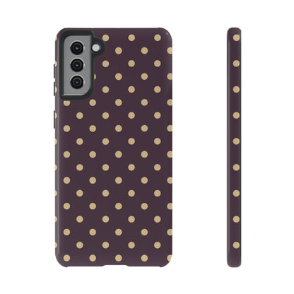 Purple with Yellow Dot Pattern Phone Case