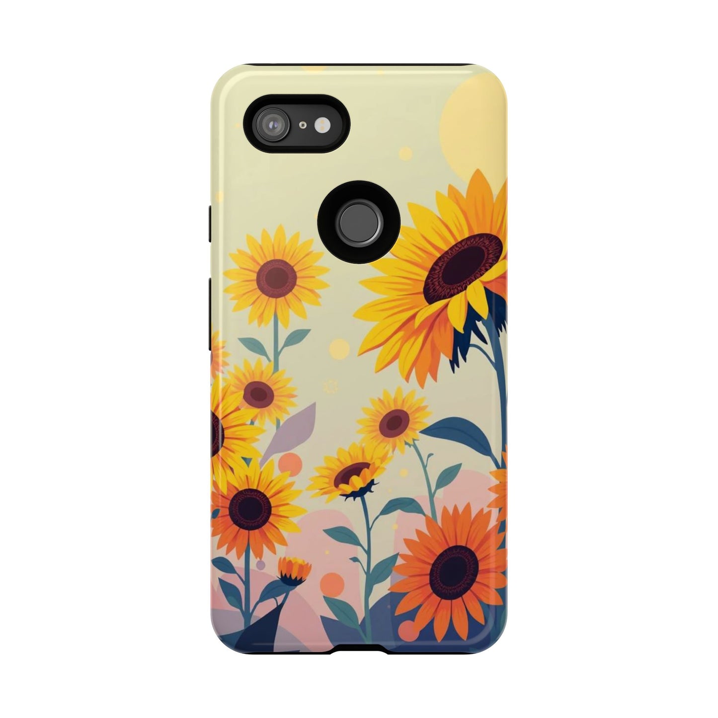 Modern Flat Sunflower Design Phone Case