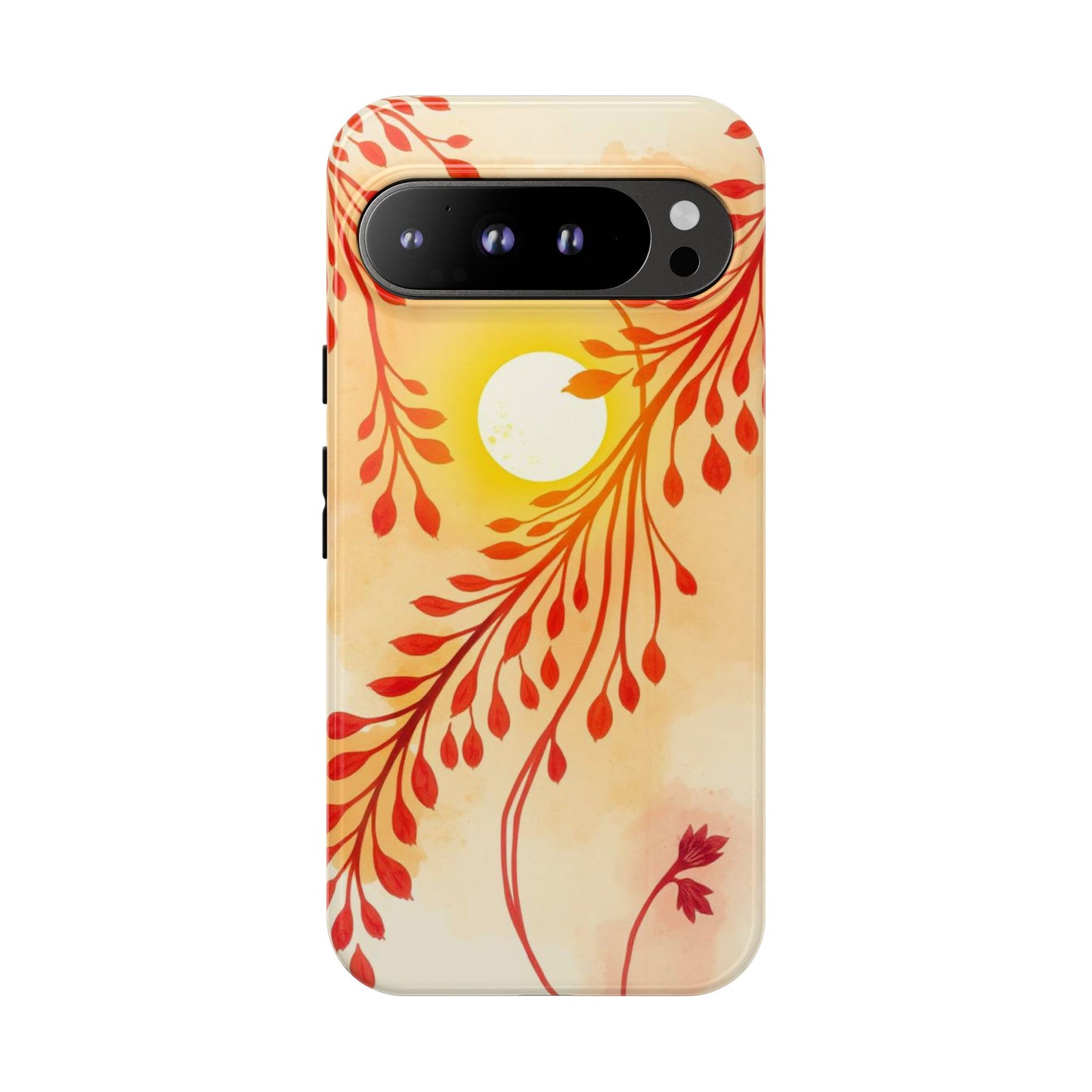Google Pixel 9 Pro XL / Glossy Phone Case - Boho Chic Watercolour Sunset Design Phone Case