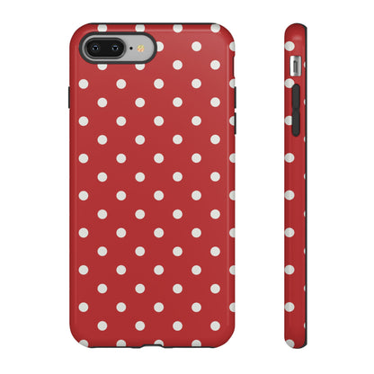 Red with White Dot Pattern Phone Case