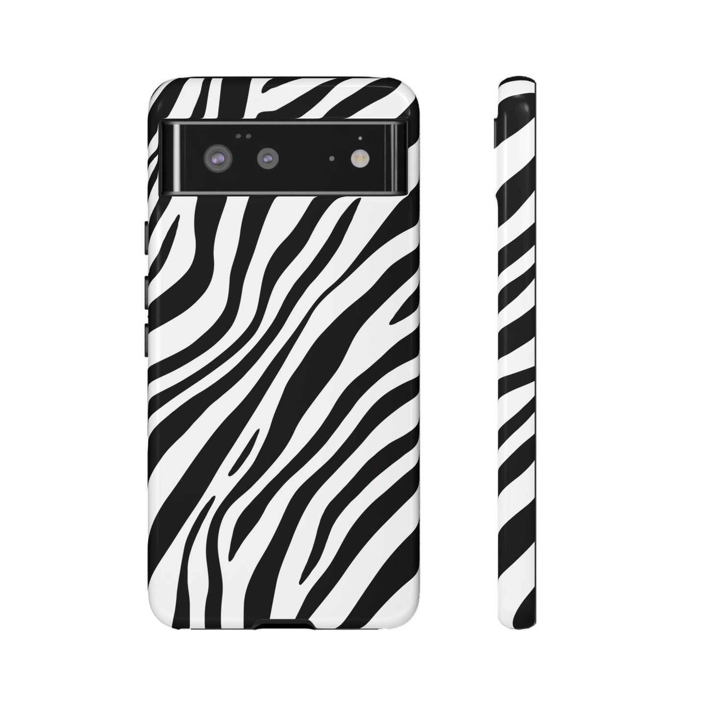 Modern Monochrome Zebra Print Phone Case