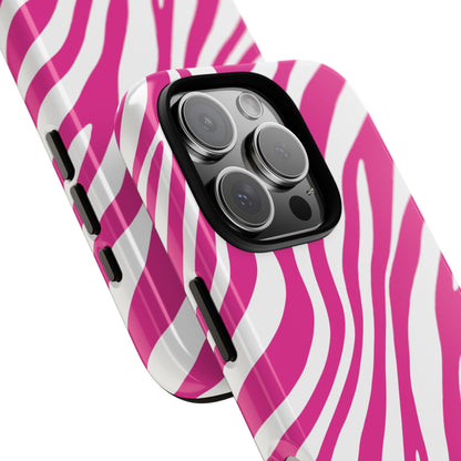 Modern Hot Pink Zebra Print Phone Case