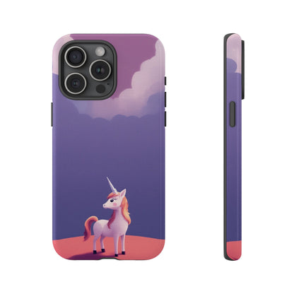 iPhone 15 Pro Max / Glossy Phone Case - Cute Unicorn & Cloud Design Phone Case