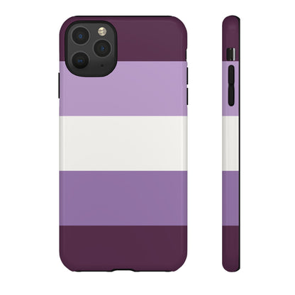 iPhone 11 Pro Max / Glossy Phone Case - Purple Stripe Pattern Phone Case