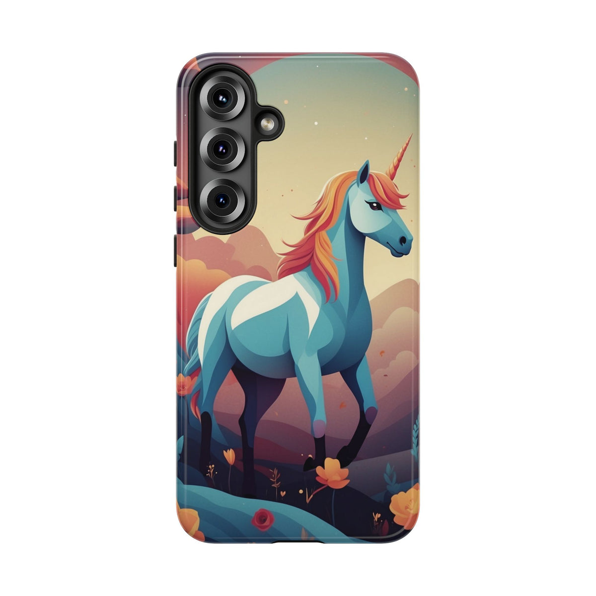 Stylised Unicorn Design Phone Case - Multicolor Phone Case - Samsung Galaxy S25 Plus / Glossy