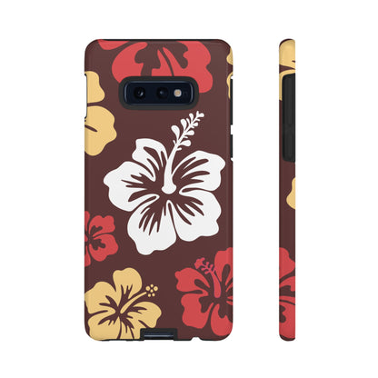 Samsung Galaxy S10E / Glossy Phone Case - ’Hibiscus Retro Pattern #2’ Phone Case
